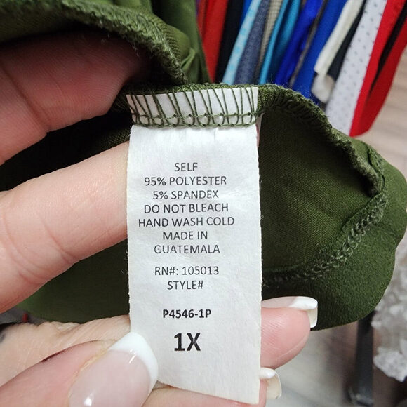 Andree Green Collared Open Blazer Jacket Size 1X - Picture 9 of 10